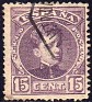 Spain 1901 Alfonso XIII 15 CTS Purple Brown Edifil 245. España 1901 245 us. Subida por susofe